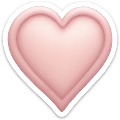 A pale rose heart sticker