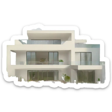 modern villa sticker