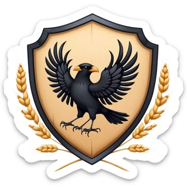 weat and crow runic blason shield emblem sticker