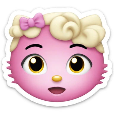 Hello kitty face sticker