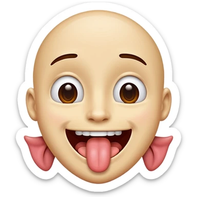 Smile with tounge out sticker