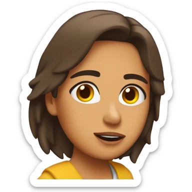 Chica morena durmiendo sticker