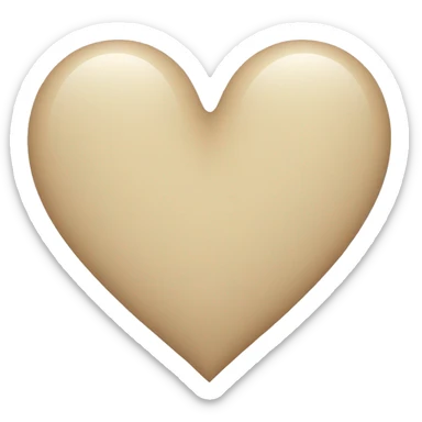 beige heart sticker