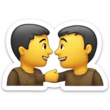 A person greets another person sticker