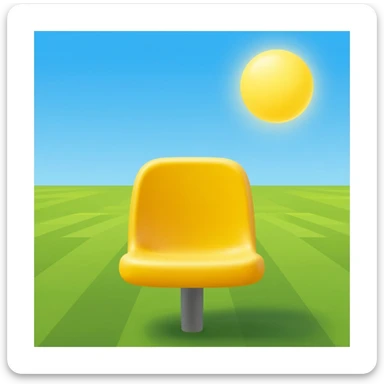yellow baseball stadium single seat sticker