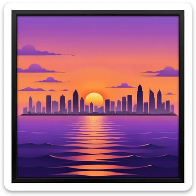Mumbai sunset at sea link sticker