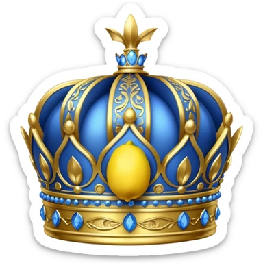 blue crown with lemon sticker