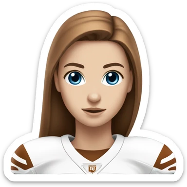 white girl brown hair blue eyes Texas longhorns football sticker