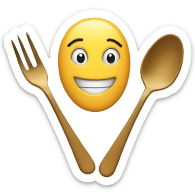 Fork smiles  sticker