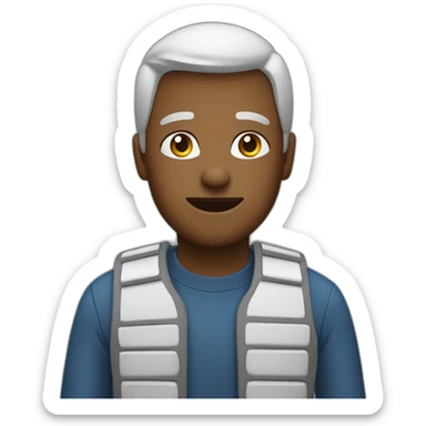 une personne enjambant une barrière sticker