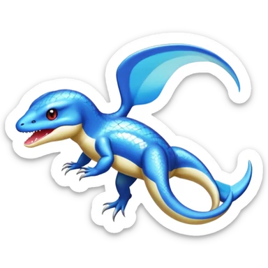 Shiny Koraidon-Latios-Salamander-Fakémon-hybrid-creature (full body)  sticker