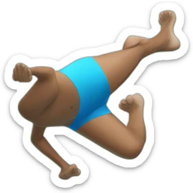 a leg out of the swimming pool sticker