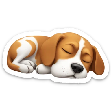 Beagle sleeping sticker