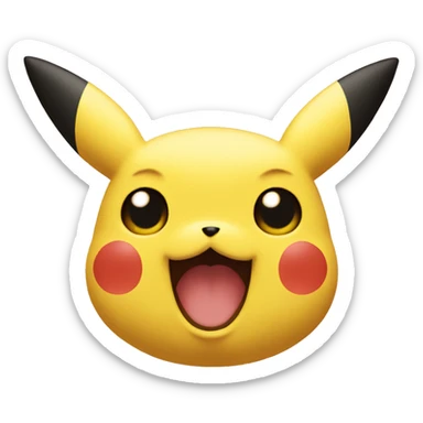 Pikachu face sticker