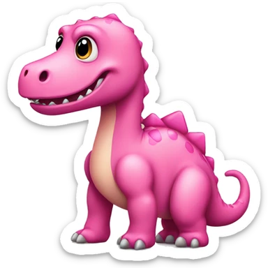 Pink dinosaur cute  sticker