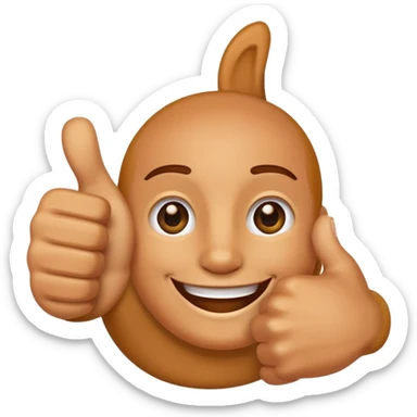 Hand with congratulations sticker