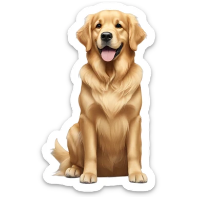 Golden retriever wearing Nike shoes sticker