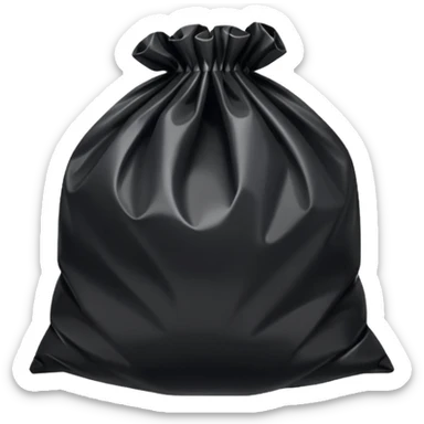 Bag Plastic black sticker