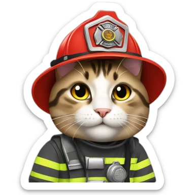 Firefighter cats sticker