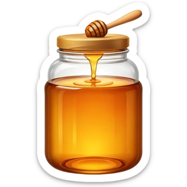 transparent honey jar sticker