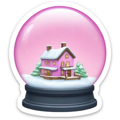 pink snow globe  sticker