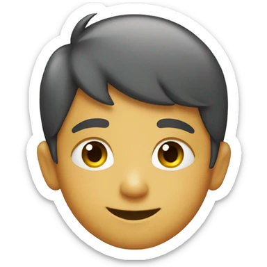 smiling boy looking at viewer sticker