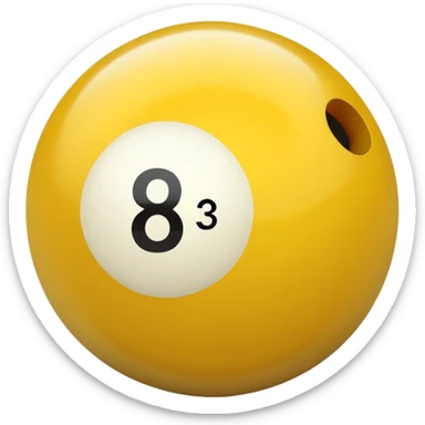 4 numbered billiard ball  sticker