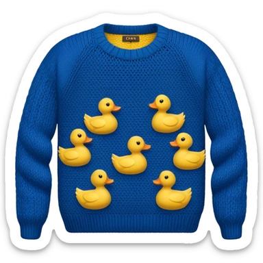 sweater with ducks sticker