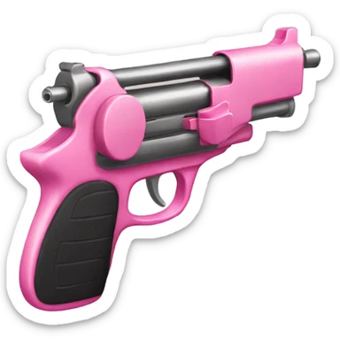 Pink gun with bow  sticker