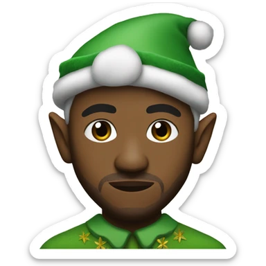 Frank ocean as an elf sticker