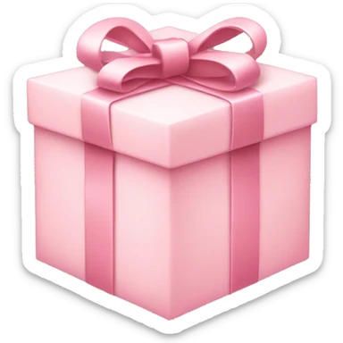 Light pink present sticker