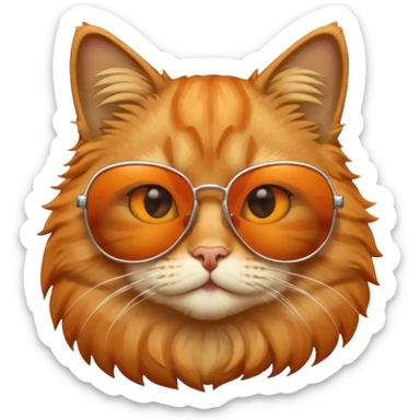 Cat wearing sunglasses sticker