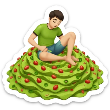 Im knee deep in a pile of guacamole  sticker