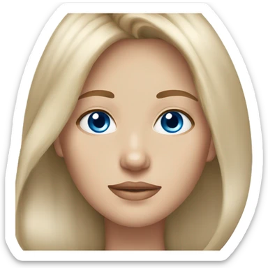 stunning white girl light brown hair blue eyes sticker