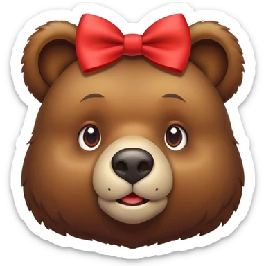 Bear with bow  sticker