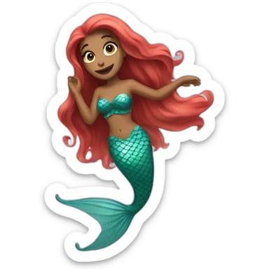 a mermaid who dancing sticker