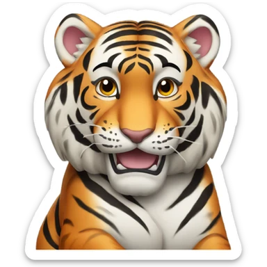 Bengal tiger praying  sticker