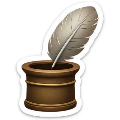 quill and inkwell sticker