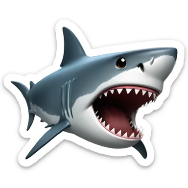 the shark is waiting
 sticker
