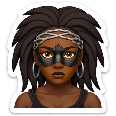 Dark Women in a slave mask  sticker