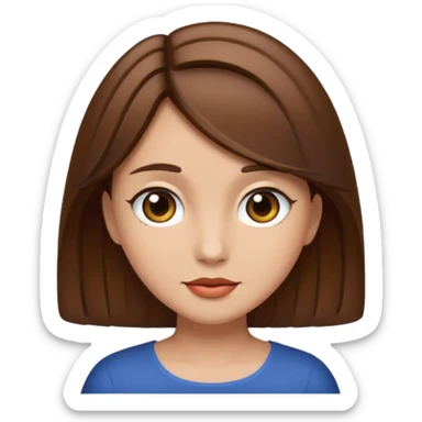 fancy brown haired girl sticker