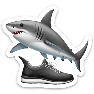 Tiburón con zapatos sticker