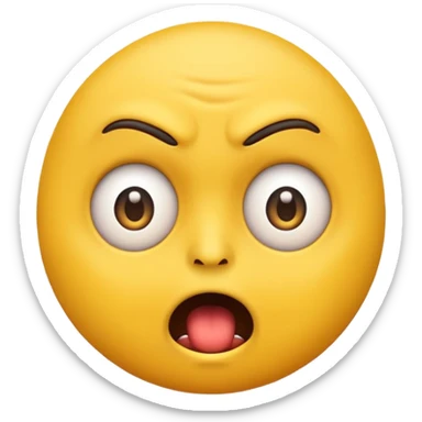 scared ugly emoji face sticker