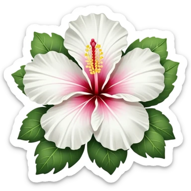 An white hibiscus emoji to copy and paste sticker