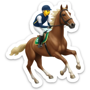 Horse cross country sticker