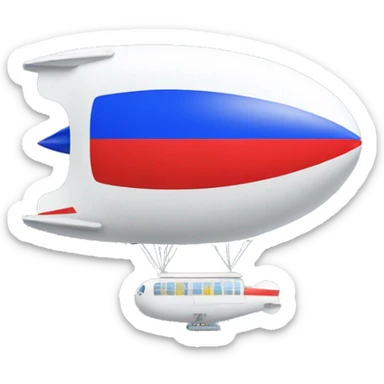 blimp with a Russian Federation Flag and Z letter sticker