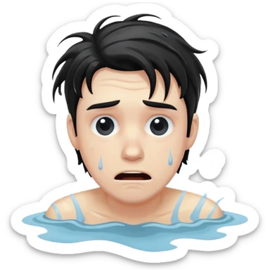 man drowning sticker