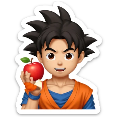 combine a fruit and goku sticker