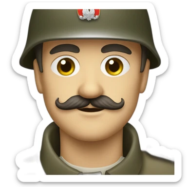Soldat allemand petite moustache  sticker