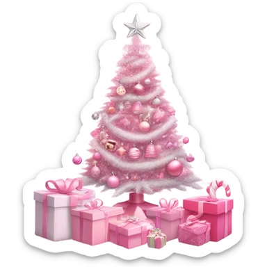 Pink Christmas  sticker